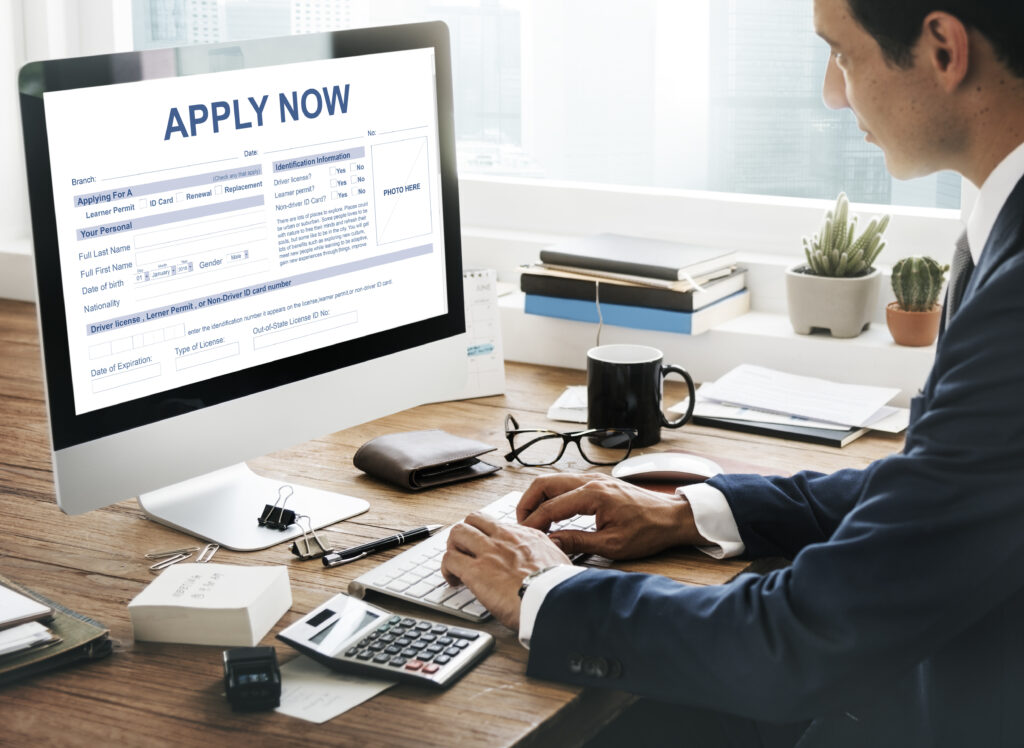 Apply Now Form Information Job Concept